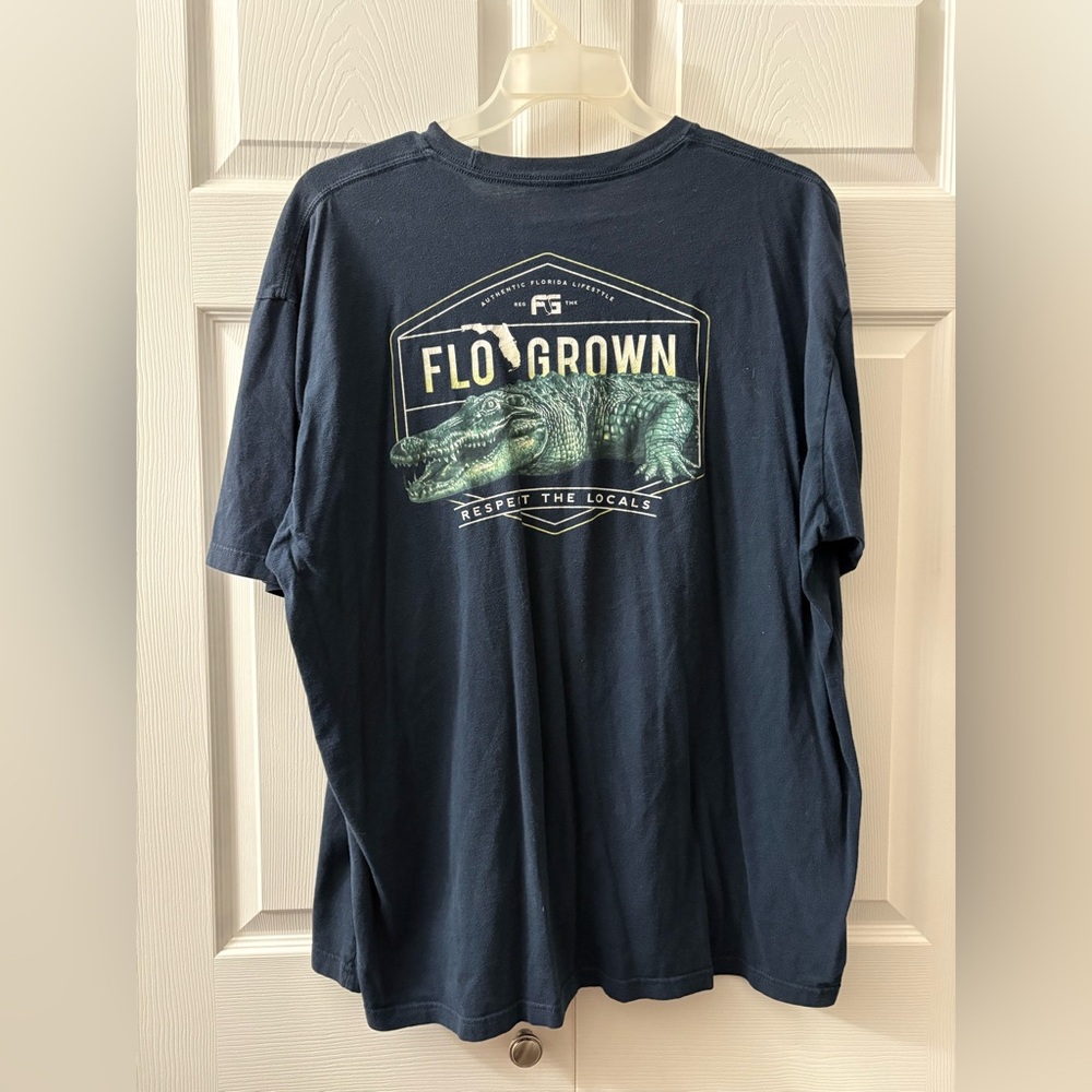 Blue Short Sleeve Tee with Crew Neck